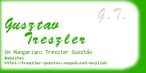 gusztav treszler business card