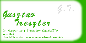 gusztav treszler business card